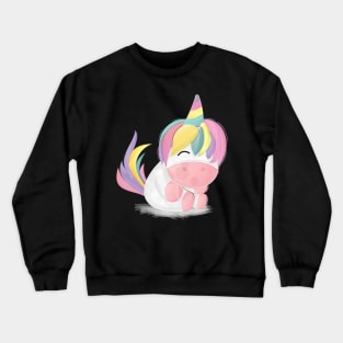 Cute Unicorn Watercolor Illustration Crewneck Sweatshirt